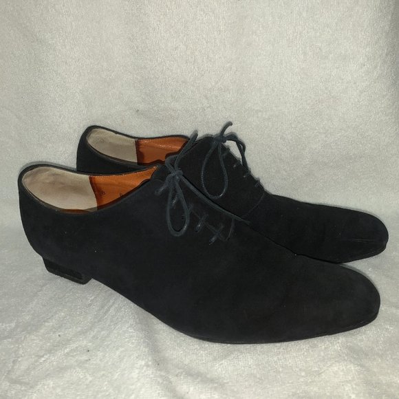 Robert Clergerie Black Suede Brogues Formal Shoes